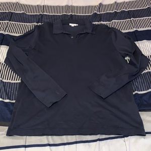 Navy blue long sleeve shirt